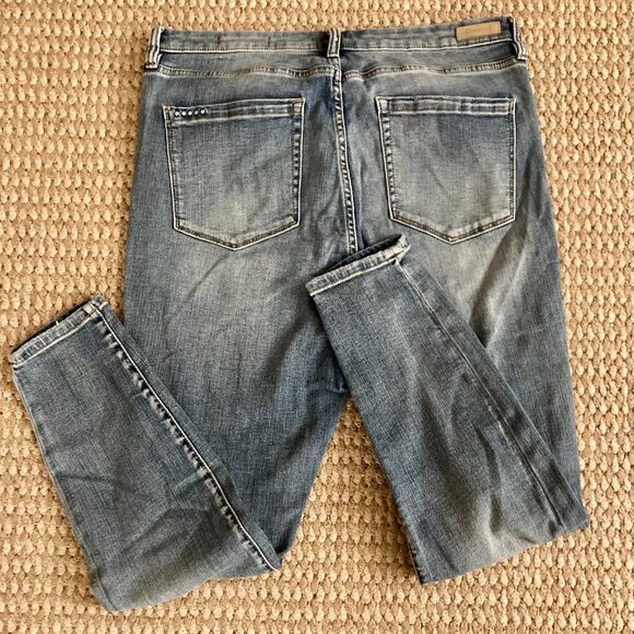 Blanknyc The Bond Womens Stretch Denim Distressed Jeans Skinny Leg Size 33 Blue - Picture 5 of 6